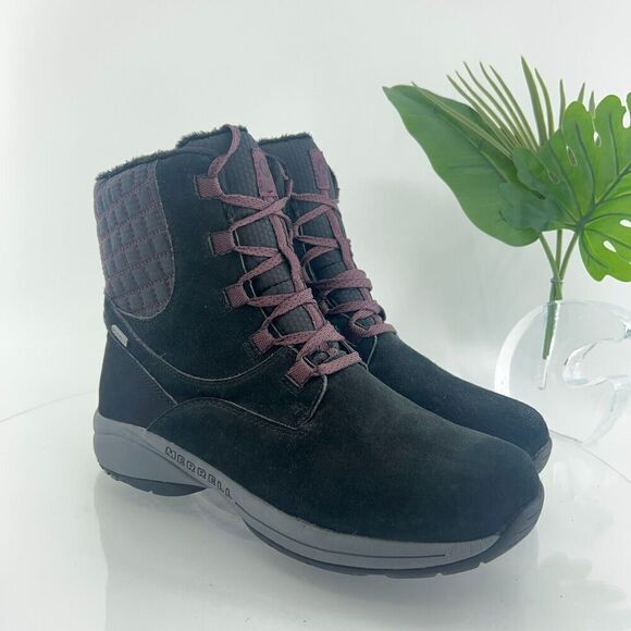 Merrell Womens Size 10 Jovilee Artica Winter Boots Black Huckleberry Waterproof - Picture 1 of 11